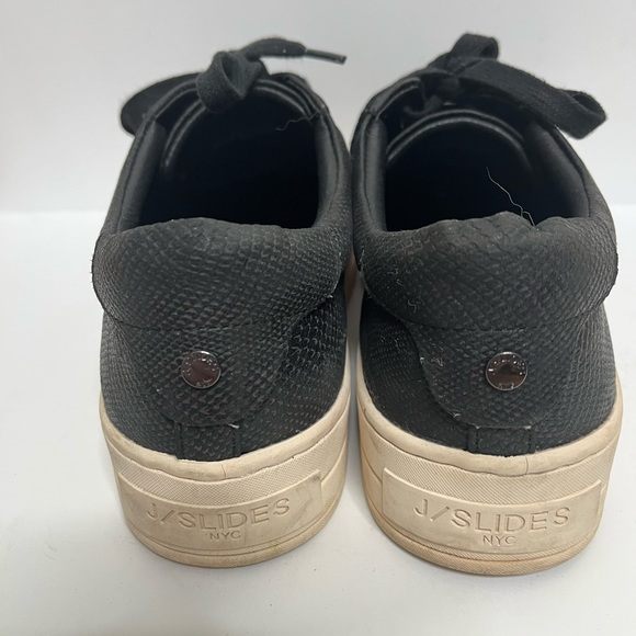 Black leather J Slides platform sneakers - Picture 5 of 7